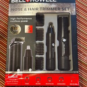 New Black Nose & Hair Trimmer Set Great Christmas Gift
